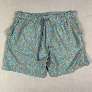 Prana Mens L Swim Trunks‎ Elastic Waist w Drawstring Pockets Lined Multicolor